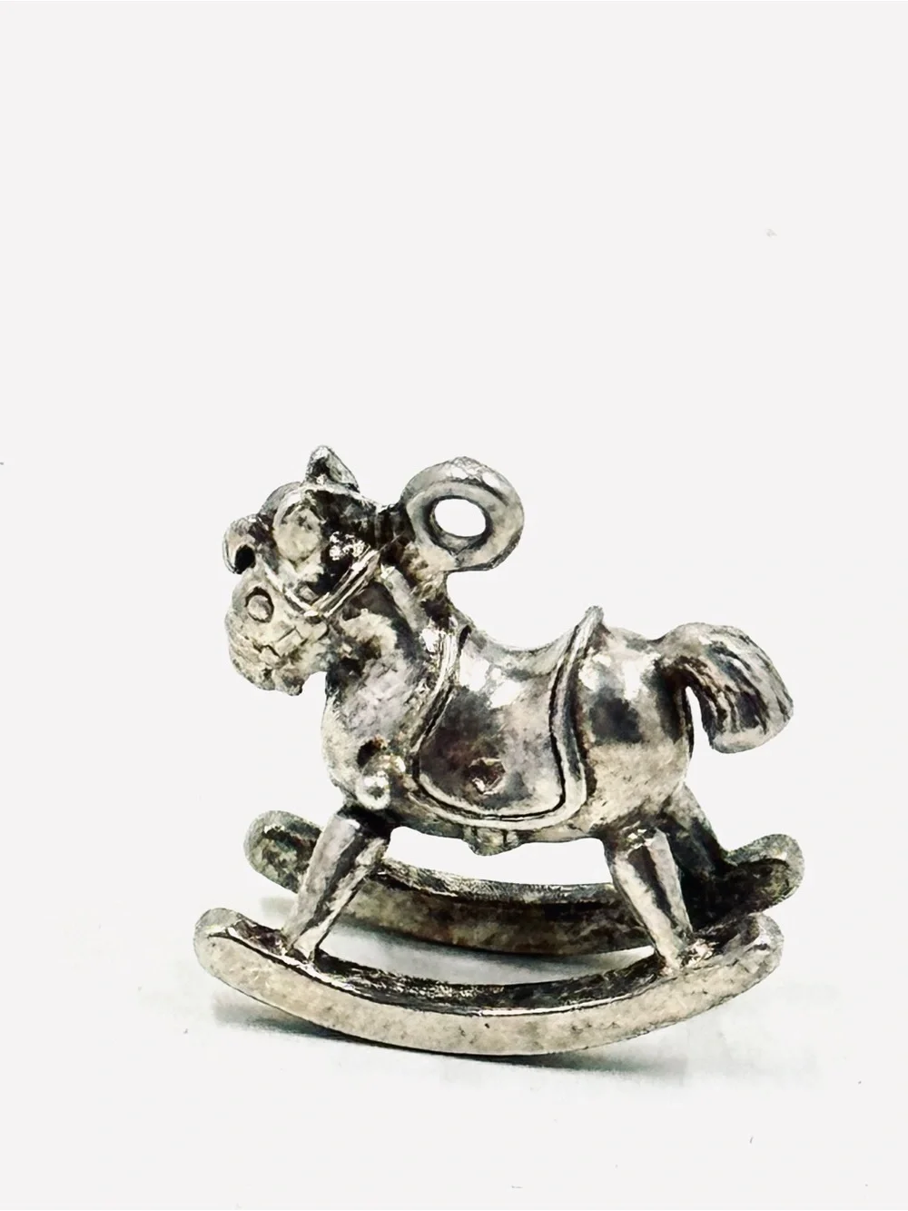 Sterling Silver Rocking Horse Charm Pendant